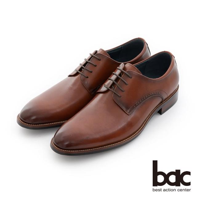 【bac】歐風紳仕 經典綁帶真皮紳士鞋(棕色)