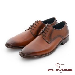 【CUMAR】商務菁英 經典造型輕量大底紳士鞋(棕色)
