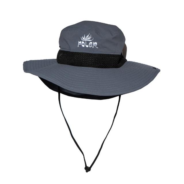 【POLER STUFF】日本限定 2WAY LONG BRIM SUNGUARD HAT 遮陽戰術帽漁夫帽 / 可收摺隱藏式遮陽裁片(灰藍色)