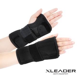 【Leader X】網孔透氣鋼板加壓支具腕關節固定帶 左+右(矯正帶 運動防護 支撐減壓)