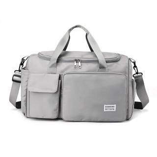 【Acorn 橡果】新款收納包斜背包手提包側肩包運動包行李拉桿包防水包6571(灰色)