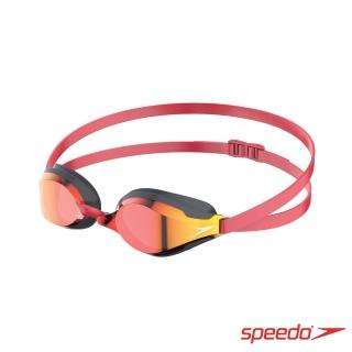 【SPEEDO】成人競技泳鏡 鏡面 Speedsocket 2(火燄紅)