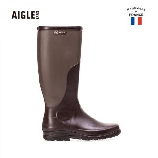【AIGLE】男 造型長筒膠靴 RBOOT(AG-F8557A167 深褐色)