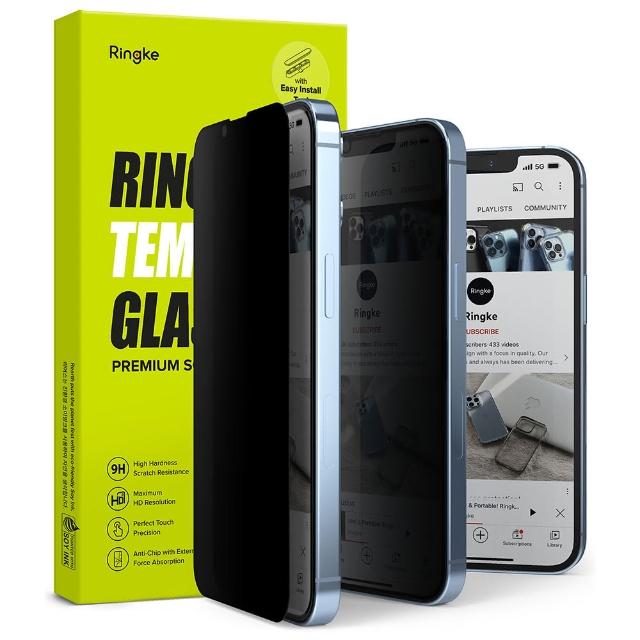 【Rearth】Ringke Apple iPhone 14/13/13 Pro 防窺強化玻璃螢幕保護貼