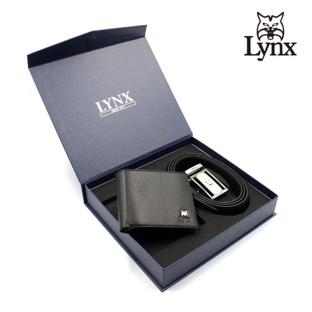 【Lynx】進口牛皮皮帶皮夾禮盒組(NAPA皮帶皮夾 節日送禮 訂婚8禮)