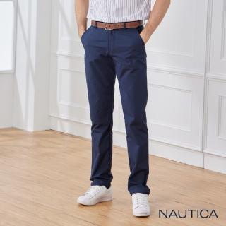 【NAUTICA】男裝經典透氣直筒休閒長褲(深藍)