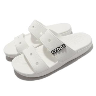 【Crocs】涼拖鞋 Classic Sandal 白 男鞋 女鞋 經典 雙帶 可搭鞋扣 卡駱馳(206761100)