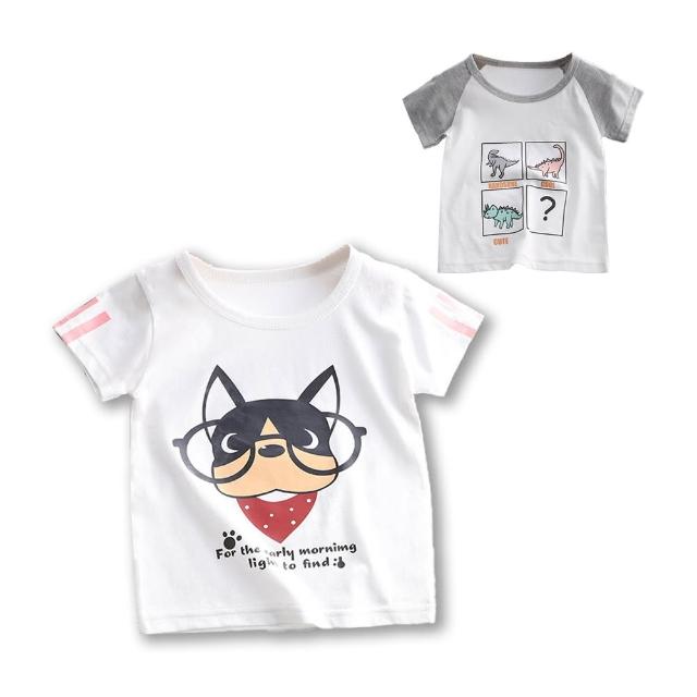 【JoyNa】3件入-春夏兒童短袖上衣 韓版圓領上衣 T恤(小童.薄款)