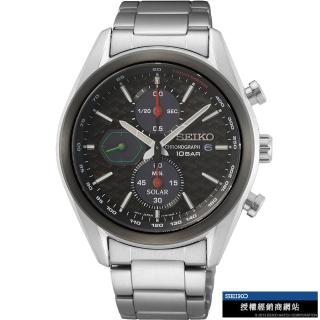 【SEIKO 精工】三眼計時太陽能男錶 指針錶 手錶 禮物 畢業(SSC803P1/V176-0BH0D)