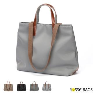 【Rosse Bags】輕便牛津布大容量簡約托特包(現+預 黑色／灰色／卡其色／墨綠色)