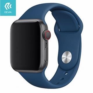 【DEVIA】Apple Watch 矽膠錶帶38/40/41mm共用款-深藍(此為加長版 加量不加價)