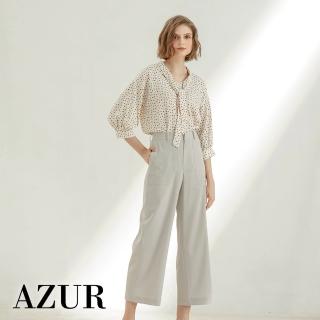 【AZUR】休閒感九分微寬褲-2色