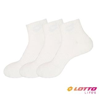 【LOTTO】立體緩震減壓襪 3雙入(白-LT9CMW3039)
