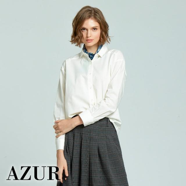 【AZUR】挺版寬鬆素面襯衫-2色