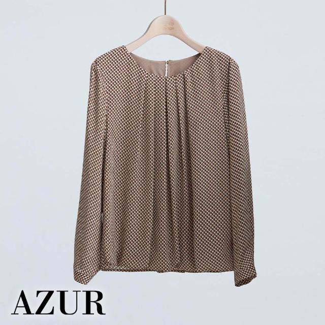 【AZUR】垂墜感滿版印花上衣-2色