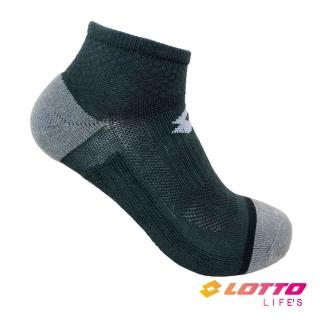 【LOTTO】舒適羊毛低筒襪(墨綠/淺灰-LT0CMW3175)