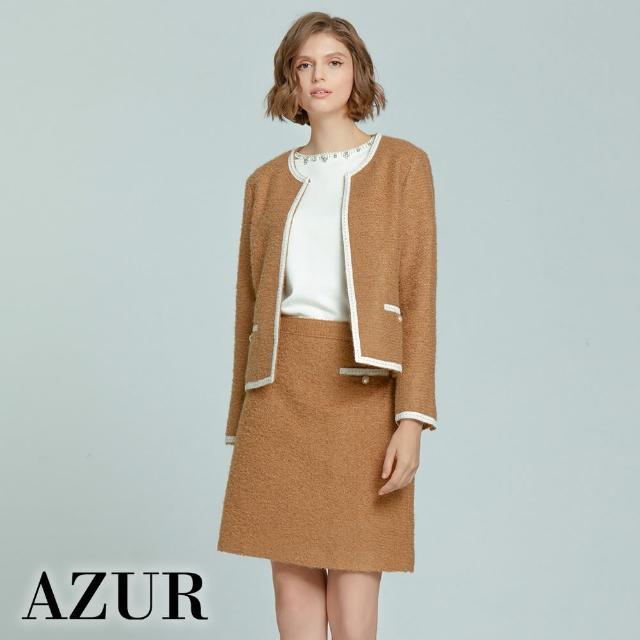 【AZUR】英皇優雅毛呢感及膝裙-2色