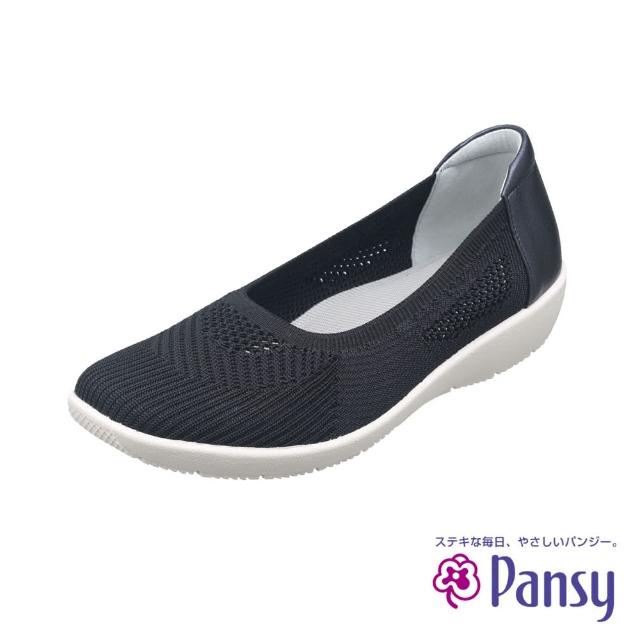 【PANSY】針織面料女休閒鞋 黑色(4304)