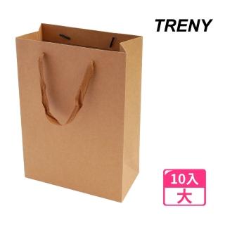 【TRENY】牛皮紙禮物手提袋-大10入