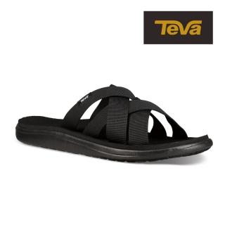 【TEVA】原廠貨 男 Voya Slide 寬版交叉織帶拖鞋/雨鞋/水鞋(黑色-TV1099272BLK)
