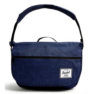 【Herschel】Pop Quiz Mill 深藍 藍色 帆布 防潑水 側背 側背包 電腦包 手提包 郵差包