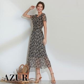 【AZUR】透膚層次感法國度假洋裝-2色