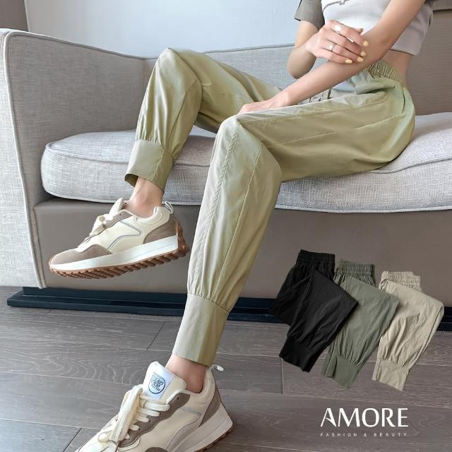【Amore】韓版個性舒適彈機能長褲(彈力超好穿)