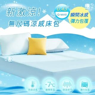 【BELLE VIE】極凍酷涼冰紗 無尺碼通用高彈涼感床包(兩色任選)