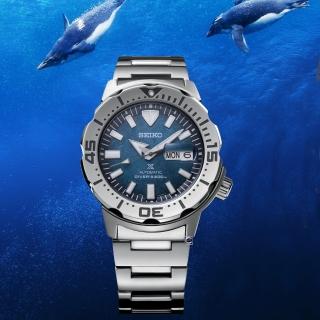 【SEIKO 精工】Prospex 愛海洋 企鵝遨遊冰海 200米潛水機械錶 指針錶 手錶 禮物 畢業(SRPH75K1/4R36-11C0G)