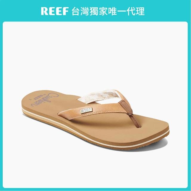 【REEF】CUSHION SANDS 系列 皮革設計夾腳拖鞋 女款 RF0A3YOWNAT(舒適減壓輕薄款)