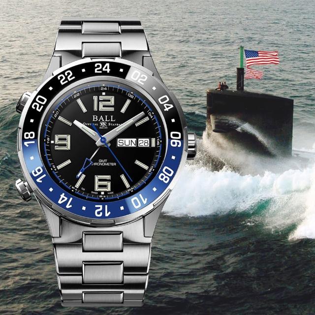 【BALL 波爾】B1_Marine GMT系列 限量 鈦 天文台認證200米潛水陶瓷機械錶-40mm(DG3030B-S1CJ-BK)