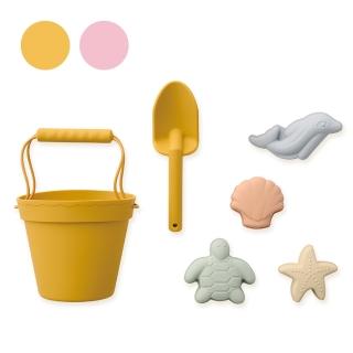 【奇哥官方旗艦】矽膠沙灘玩具/戲水玩具6件組(2色選擇)
