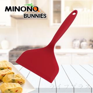 【MINONO 米諾諾】米諾諾不沾鍋矽膠玉子燒鍋鏟-紅色-2入組(鍋鏟)