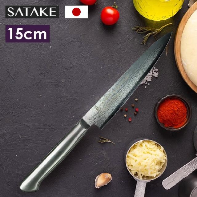 【佐竹產業】日本製 濃州正宗作 大馬士革鋼水果刀 15cm(蔬果刀/ 小刀)