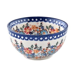 【波蘭陶】Vena 日式飯碗 餐碗 湯碗 12cm 波蘭手工製(蔚藍橙光系列)