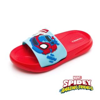 【Marvel 漫威】童鞋 蜘蛛人SPIDEY 輕量拖鞋/輕量 好穿脫 正版台灣製(MNKS24502紅)