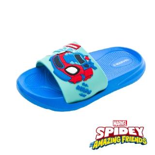 【Marvel 漫威】童鞋 蜘蛛人SPIDEY 輕量拖鞋/輕量 好穿脫 正版台灣製(MNKS24506藍)