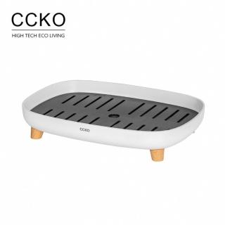 【CCKO】多功能瀝水托盤 功夫茶盤 簡約茶盤 廚房浴室收納 大號長方形(茶具配件)