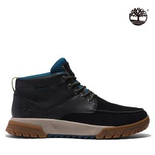 【Timberland】男款黑色絨面革防水緩震Boulder Trail查卡靴(A41EC015)