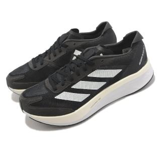 【adidas 愛迪達】慢跑鞋 Adizero Boston 11 M 男鞋 女鞋 黑 奶油白 厚底 路跑 運動鞋 愛迪達(GX6651)