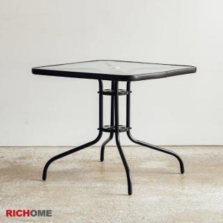 【RICHOME】TUMAZ庭園玻璃大方桌餐桌(休閒桌/戶外室內皆適用)