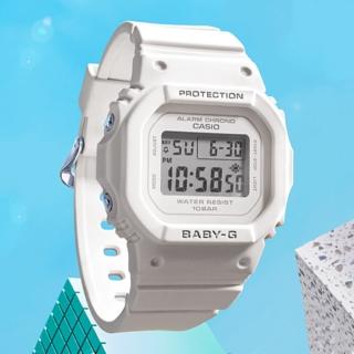 【CASIO 卡西歐】學生錶Baby-G 經典人氣方形電子錶 畢業禮物(BGD-565U-7)