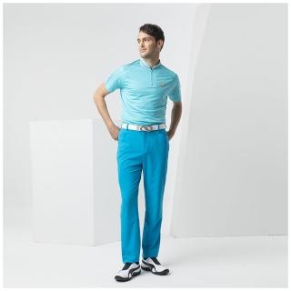 【IM8】高爾夫長褲(男款 藍色 時尚 帥氣 中低腰 長褲)