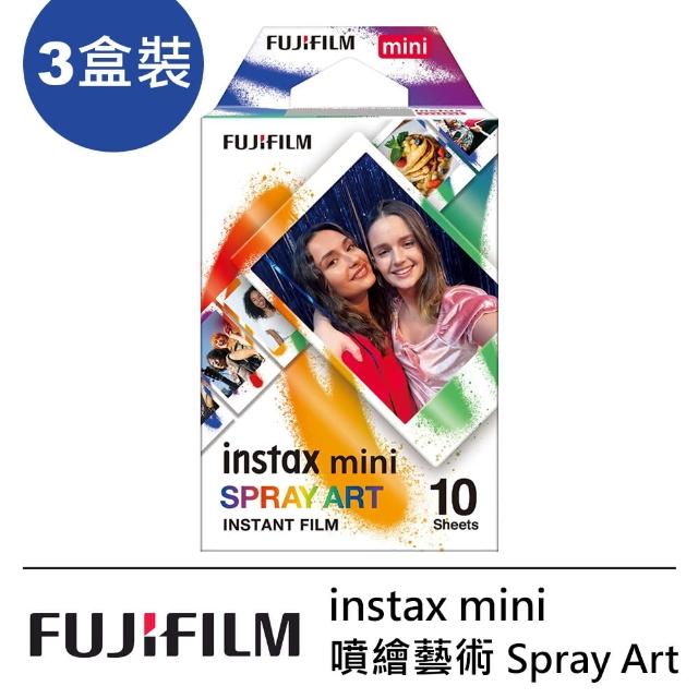 【FUJIFILM 富士】instax mini 噴繪藝術 Spray Art 拍立得底片(3盒裝)