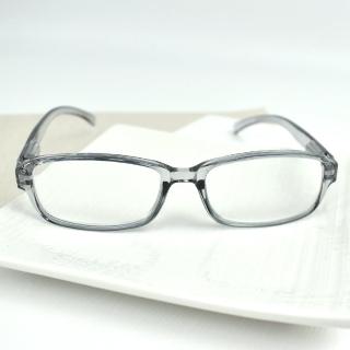 【men life】老花眼鏡 MIT透明灰方型膠框眼鏡(老花眼鏡)