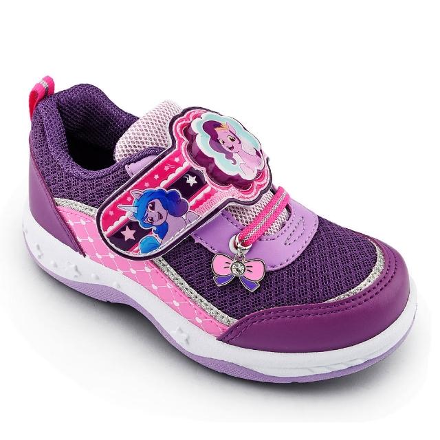 【童鞋城堡】LED電燈運動鞋 蝴蝶吊飾 新彩虹小馬(MP6035-紫)
