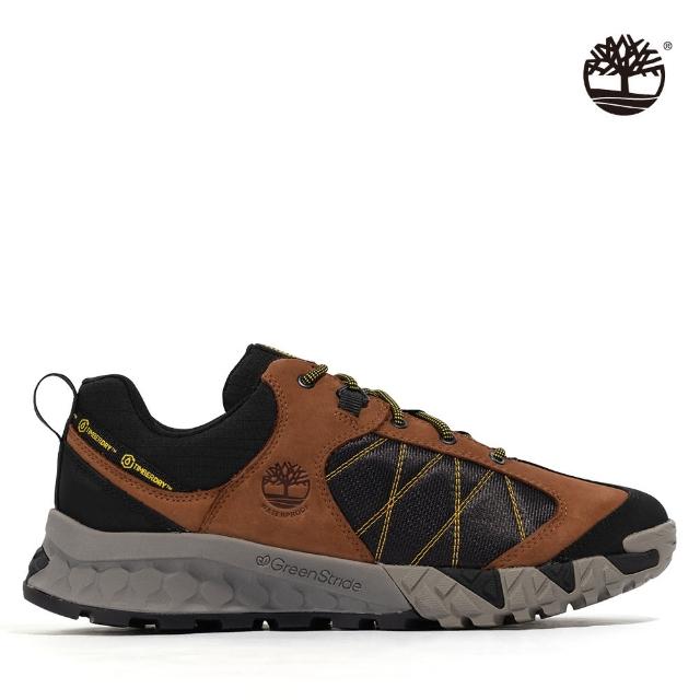 【Timberland】男款鐵鏽色磨砂革防水緩震Trailquest健行鞋(A2PXBF13)