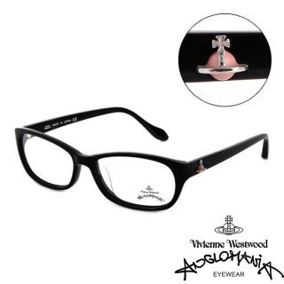 【Vivienne Westwood】ANGLO MANIA系列－前衛雙色造型英倫風光學眼鏡(AN261-01－黑)