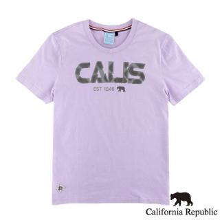 【California Republic】CALIS疊加色塊小熊圓領純棉 男TEE