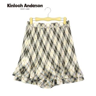 【Kinloch Anderson】雪紡壓褶短裙 金安德森女裝(卡其)